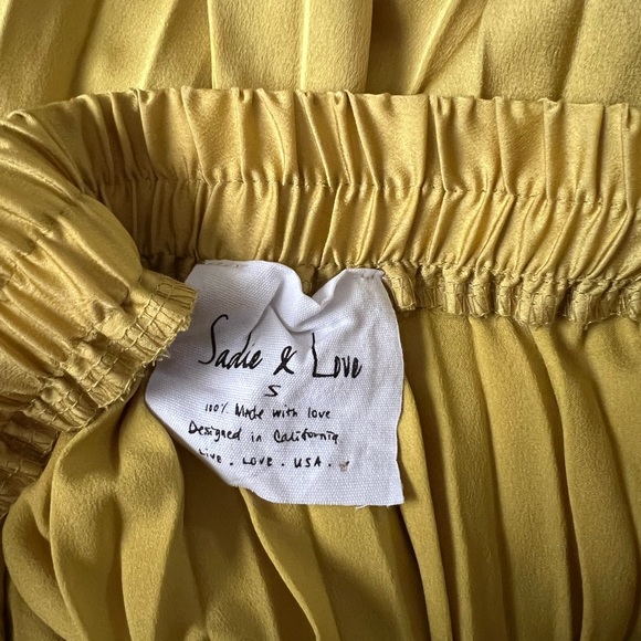 Anthropologie “Sadie and Love” pleated skirt in goldenrod - Picture 2 of 3